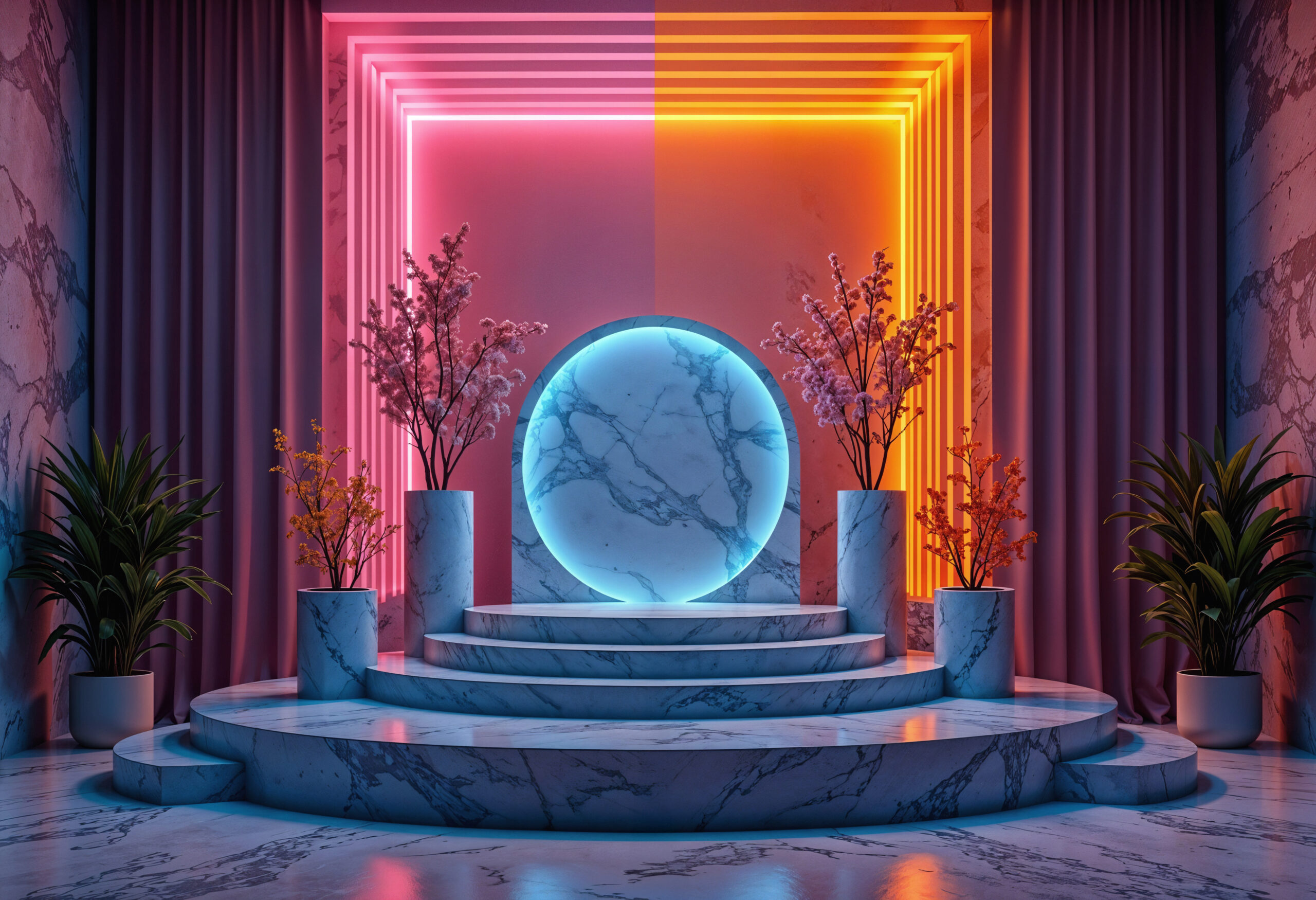 neon-marble-podium